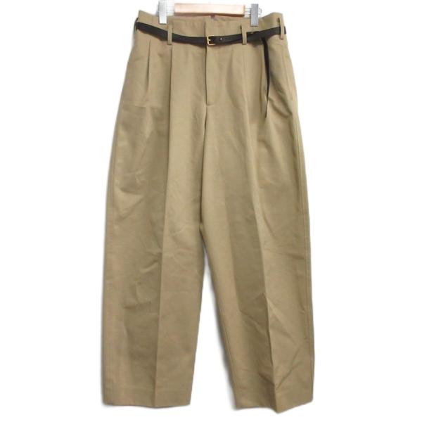 【中古】RECTO レクト 25年 COTTON PANTS ベルト付 チノパン トラウザー 韓国ブランド ベージュ L メンズ RECTO レクト 25年 COTTON PANTS ベルト付 チノパン トラウザー 韓国