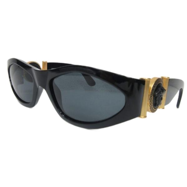 【中古】ジャンニヴェルサーチ ヴェルサーチェ メデューサ サングラス アイウェア 618/B 黒 ブラック IBO86 ジャンニヴェルサーチ ヴェルサーチェ メデューサ サングラス アイ