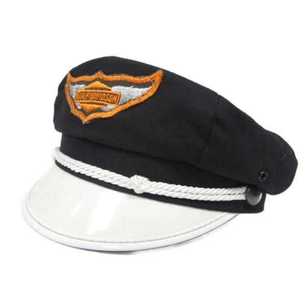 【中古】ハーレーダビッドソン 美品 50s〜60s ヴィンテージ キャプテンハット バイカーキャップ 黒 ブラック IBO86 ハーレーダビッドソン HARLEY DAVIDSON 美品 50s〜60s ヴィンテージ