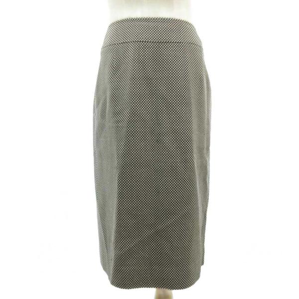 バーバリー ロンドン BURBERRY LONDON シルク スカート ひざ丈 茶