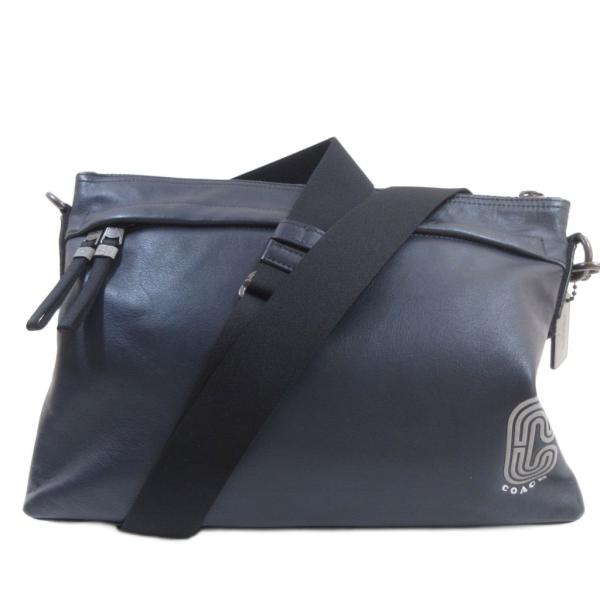 COACH（コーチ） レザー メッセンジャーバッグ ネイビー 89915 ロゴ/HW