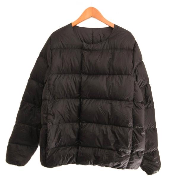 ピレネックス Pyrenex ORDESA ノーカラーダウンジャケット ワッペン M