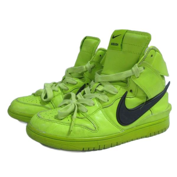 ナイキ NIKE ×AMBUSH DUNK HIGH FLASH LIME スニーカー シューズ 26cm ライムグリーン CU7544-300 IBO96 メンズ