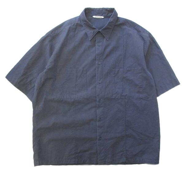 オーラリー AURALEE 21SS WASHED FINX RIPSTOP CHAMBRAY HALF SLEEVED