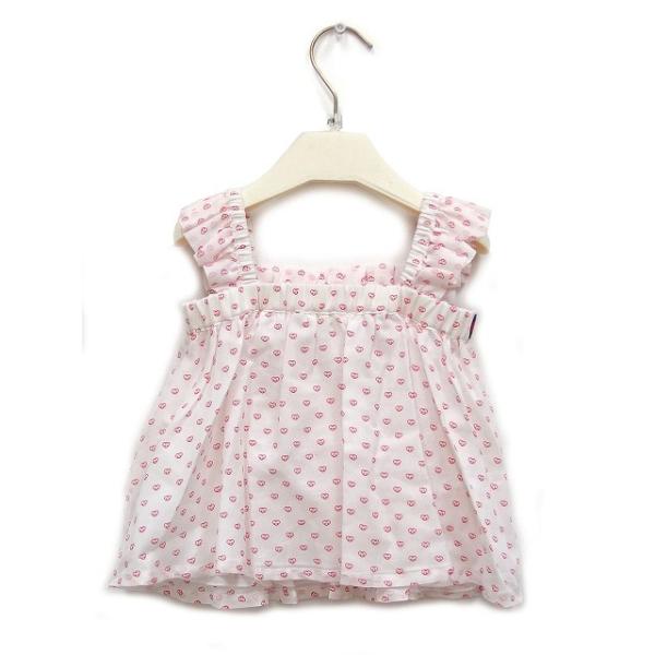 Gucci ベビー服 中古 美品 ワンピース 美品 女の子 シェリー 子供服 リボン リボン グッチ ベビー服 ハート 12 18m ノースリーブ 綿 80cm 白 赤 C キッズ ベクトル 古着 101 ブランド古着販売のベクトル