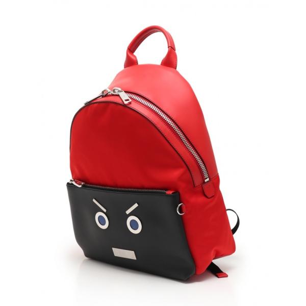 フェンディ Fendi バックパック フェイス リュック 赤 黒 7vg012 ナイロン レザー メンズ 中古 ベクトル 古着 Www Fakfakkab Go Id
