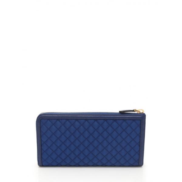 プラダ Prada L字ファスナー長財布 青 小物 ナイロン 古着 レザー 小物 1m11 青 キルティング レディース 中古 ベクトル 古着 114 ブランド古着販売のベクトル