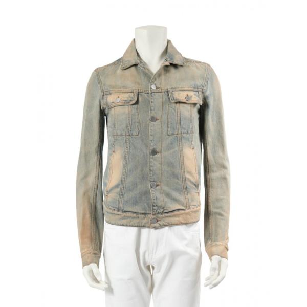 バルマン Balmain デニムジャケット Gジャン デニム 水色 ベージュ Xs