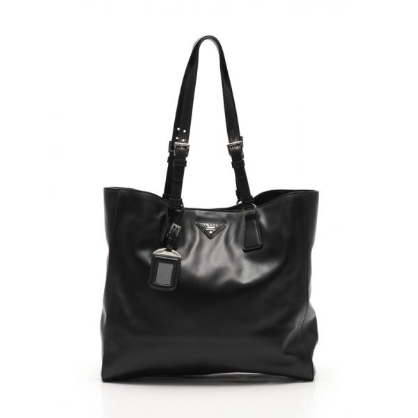 今季一番 Prada トートバッグ メンズ レディース ユニセックス 黒 Br5033 プラダ トートバッグ 2way レディースバッグ 古着 メンズ レディース ユニセックス 114 ブランド古着販売のベクトル ショルダーバッグ ソフトカーフレザー 中古 ベクトル