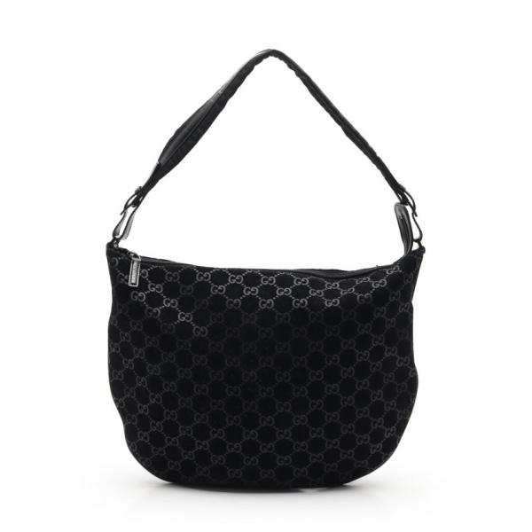 中古 グッチ Gucci ショルダーバッグ 黒 スエード 001 1206 スエード
