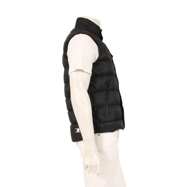 中古 モンクレール Moncler ダウンベスト 黒 1 アウター ワンポイント