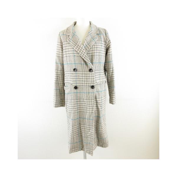 &.NOSTALGIA ツイードチェスターコート ロング 長袖 チェック ベージュ  