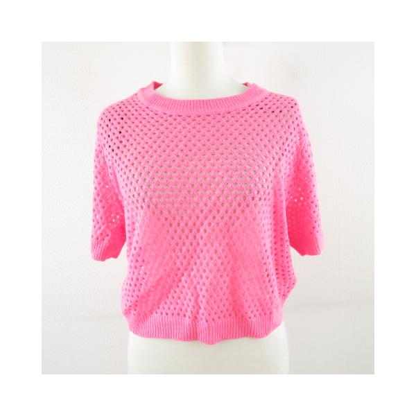 ★新品タグ付★CADUNE フレンチメッシュニット　ピンクM ☆新品タグ付☆CADUNE フレンチメッシュニット ピンクM - メルカリ