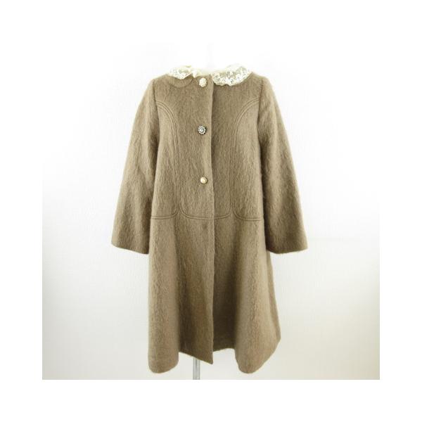 nesessaire ネセセア 繊細 レース カラー コート ネイビー 2way nesessaire ネセセア 繊細 レース カラー コート ネイビー 2way