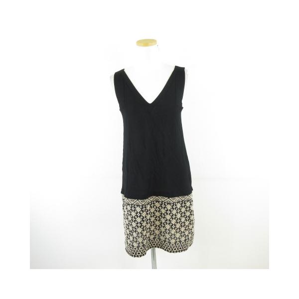 アルドリッジ ALDRIDGE ノースリーブワンピース ミニ Vネック