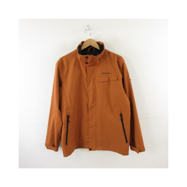 【中古】エディーバウアー EDDIE BAUER マウンテンパーカー ジップアップ 長袖 茶 M *A198 メンズ エディーバウアー EDDIE BAUER マウンテンパーカー ジップアップ 長袖
