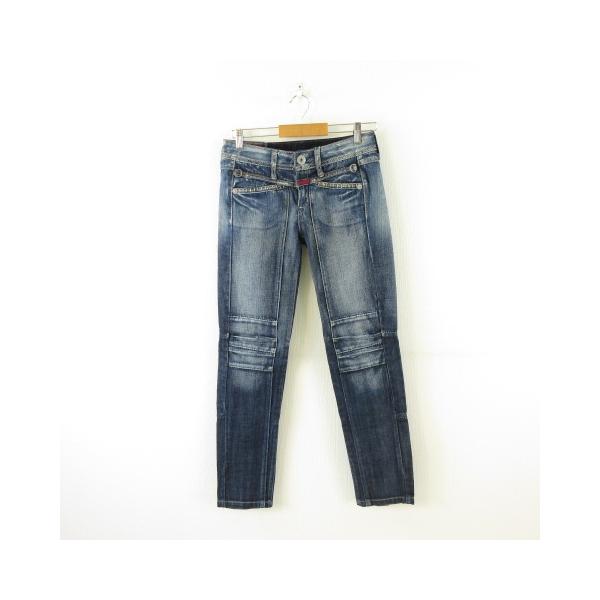 【中古】マリテフランソワジルボー MARITHE FRANCOIS GIRBAUD デニムパンツ ジーンズ ロング F5-1152 紺 M マリテフランソワジルボー MARITHE FRANCOIS GIRBAUD デニムパンツ