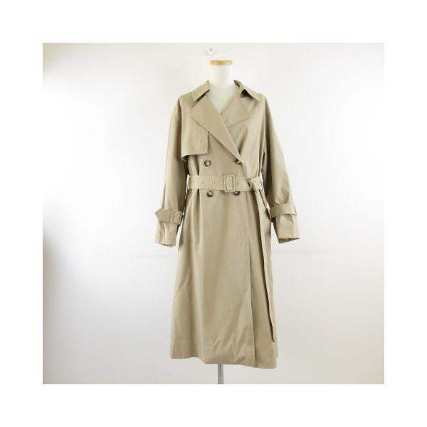 【中古】グリーンレーベルリラクシング green label relaxing オーバートレンチコート ロング 長袖 ベージュ グリーンレーベルリラクシング ユナイテッドアローズ green label