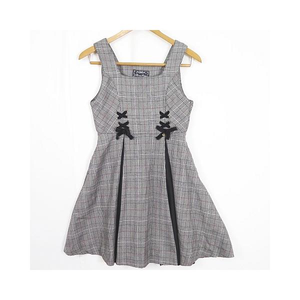 メゾピアノ mezzo piano ジャンパースカート レースアップ ボックスプリーツ S(140) チェック グレー 2sa6465 キッズ【ブランド】メゾピアノ mezzo piano【表記サイズ】S(140)【実寸サイズ】肩幅：28c...