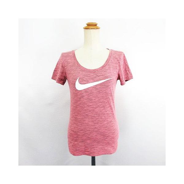ナイキ NIKE Tシャツ カットソー 半袖 クルーネック DRI-FIT ロゴ S ピンク系 スポーツウェア ※EKM レディース