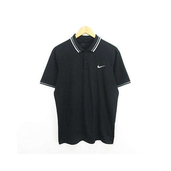 ナイキゴルフ NIKE GOLF ポロシャツ 半袖 DRI-FIT ロゴ L ブラック