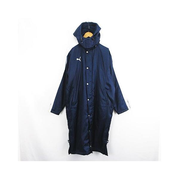 PUMA（プーマ） ベンチコート アウター 長袖 フード ロング丈 ロゴ 裏