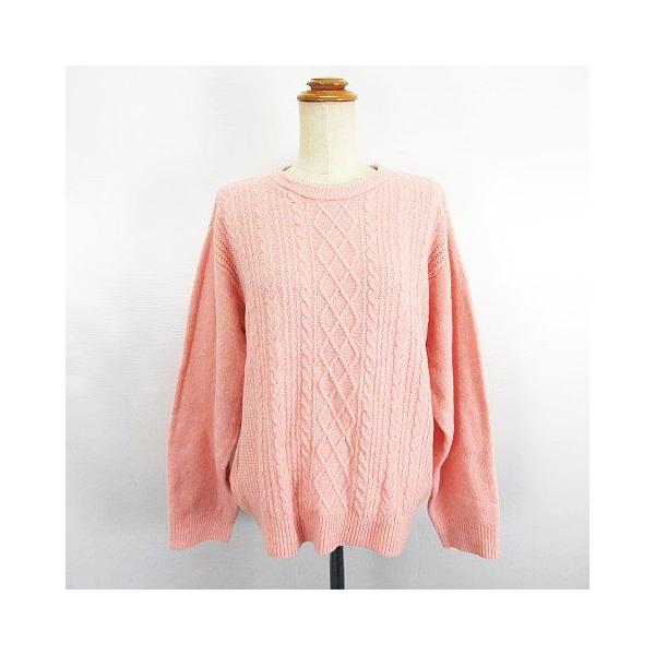 未使用品 BRICOLAGE ニット セーター 長袖 丸首 ケーブル編み LL