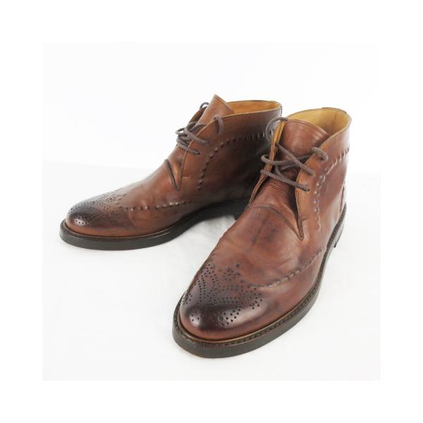 ミハラヤスヒロ ダークブルー ウィングチップ レザーシューズ ミハラヤスヒロ 革靴 ウィングチップ レザーシューズ - メルカリ