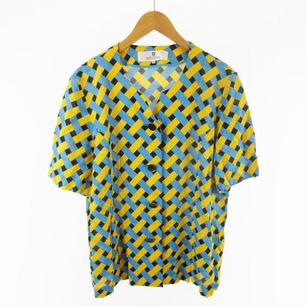 ジバンシー　GIVENCHY 70s オレンジ花柄半袖シャツ　総柄　 R GIVENCHY × Chesa print shirt | 古着屋 SAJI