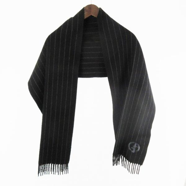 ジョルジオアルマーニGIORGIOARMANIカシミヤ100%ストールマフラー ジョルジオアルマーニ GIORGIO ARMANI カシミヤ100％ マフラー ロゴ