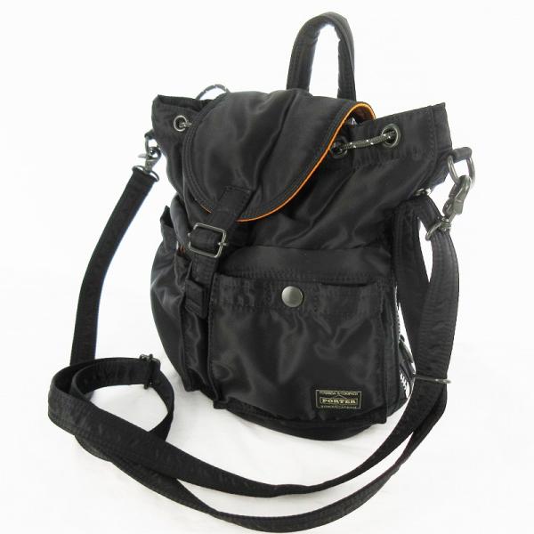 PORTER TANKER タンカー ボディバッグ (L) ブラック 美品 ② PORTER ポーター タンカー サックパック TANKER SACKPACK 622-01628