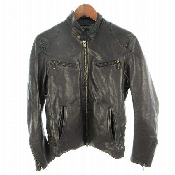 ジョンブル JOHNBULL Ｍ レザージャケット シングル ライダース 羊革 ラムスキン ブラック 黒 33-0043 革ジャン メンズ