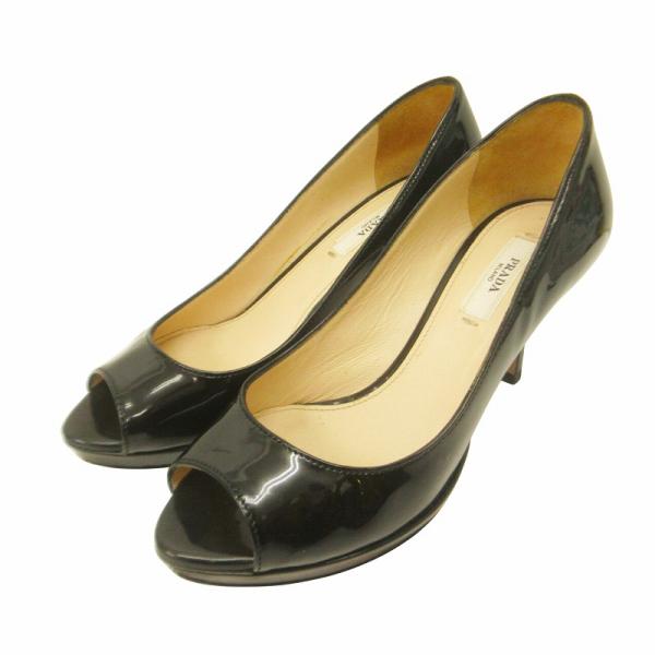 PRADA　プラダ　ローヒール　パンプス　イエロー　ビジュー PRADAプラダローヒールパンプスイエロービジュー