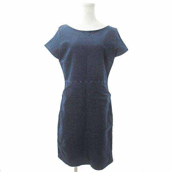 【新品】agnes b. アニエスベー★ワンピース★半袖★M ギンガムチェック 半袖 開襟シャツワンピース 
