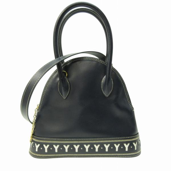 n*w様 Yves Saint Laurent ネイビー ハンドバッグ Yves Saint Laurent イヴ サンローラン YVES SAINT LAURENT