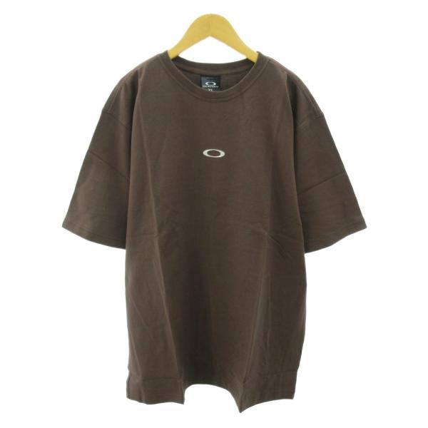 【中古】未使用品 オークリー OAKLEY タグ付き 00s Tシャツ ロゴ 刺繍 半袖 XL 茶 ブラウン 0807 ●ECO メンズ 未使用品 オークリー OAKLEY タグ付き 00s Tシャツ ロゴ 刺繍 半袖 XL