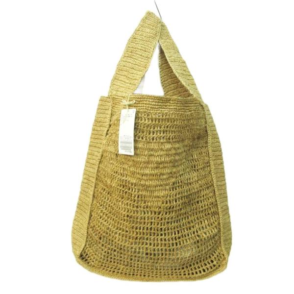 【中古】未使用品 NORO ノロ タグ付き ラフィアバッグ かご トート キャメル系 23-092-210-002 レディース vectorpremium_122-902508310011