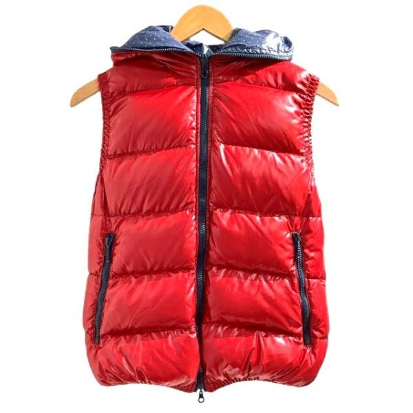 【中古】デュベティカ フェベラドゥエ 美品 ダウンベスト ジャケット ダブルジップ フーディー ドット 約S-M DUVETICA（デュベティカ） フェベラドゥエ 美品 ダウンベスト