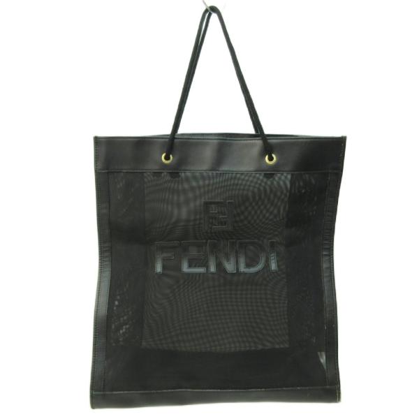FENDI フェンディ メッシュ トートバッグ デカロゴ FF ☆AA
