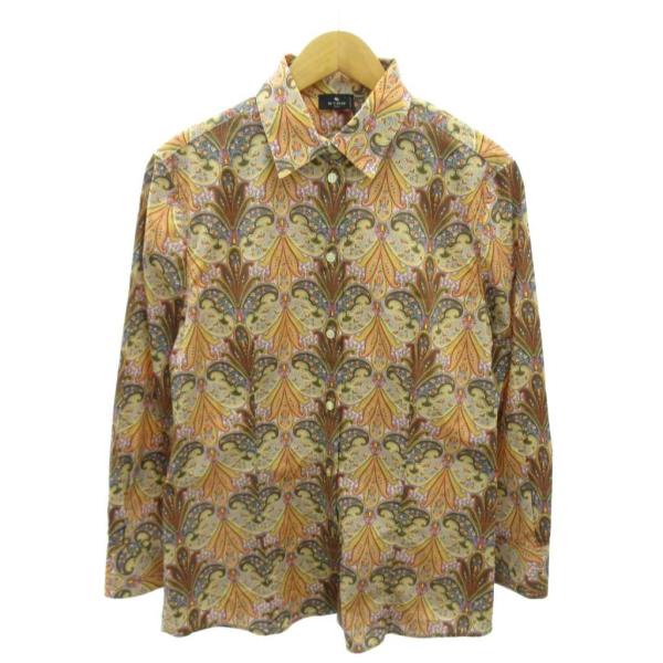 ETRO（エトロ） 美品 シャツ ペイズリー柄 長袖 44 オレンジ系 1108