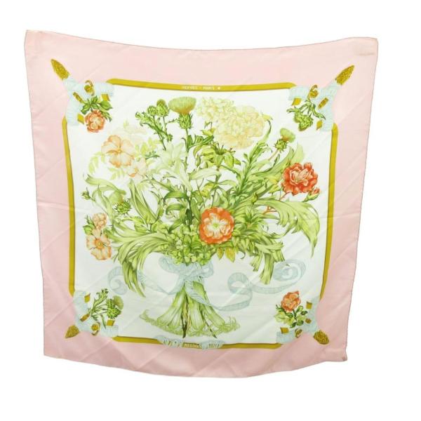 HERMES（エルメス） カレ90 スカーフ EGINA 女王陛下 スカーフ ピンク
