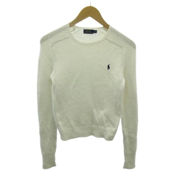 ポロラルフローレン　ニット　ホワイト ポロ ラルフ ローレン POLO RALPH LAUREN ケーブルニット コットン