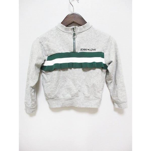 ジェニー JENNI Love トレーナー カットソー ハーフジップ グレー 130 キッズ【表記サイズ】130【実寸サイズ】肩幅：38cm　身幅：41cm　着丈：38cm　袖丈：40cm　商品によってはどうしても若干の誤差が発生してしまい...