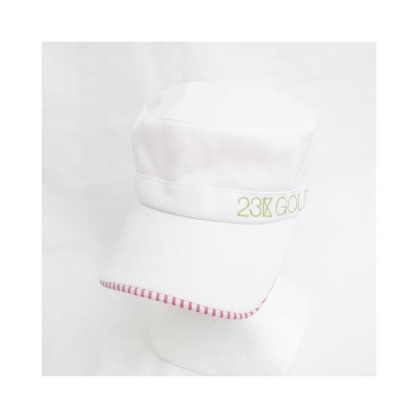 23区 オンワード樫山 GOLF ゴルフ 帽子 キャップ ワークキャップ リバーシブル 無地 ストライプ ホワイト ピンク F レディース【ブランド】23区 オンワード樫山【表記サイズ】F【実寸サイズ】つば：7cm　頭周り：約56-60cm...