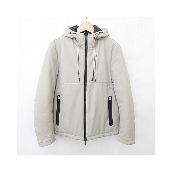 【中古】ハマキホ HAMAKI-HO ジャケット コート 中綿 ジップアップ フード グレージュ ベージュ L メンズ ハマキホ HAMAKI-HO ジャケット コート 中綿 ジップアップ フード