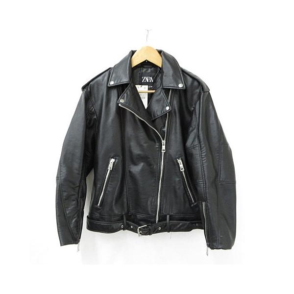 ZARA（ザラ） 未使用品 ライダースジャケット ダブル ジップアップ 黒