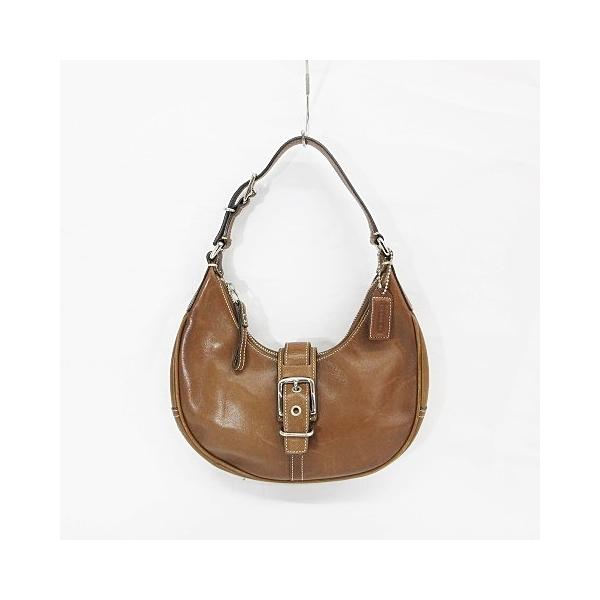 【良品】COACH ハーフムーン ハンドバッグ ミニバッグ ヴィンテージ 茶色 良品】COACH ハーフムーン ハンドバッグ ミニバッグ ヴィンテージ 茶色