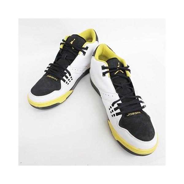 ナイキ NIKE エアジョーダン AIR JORDAN フライト23 FLIGHT23 スニーカー 317909 ホワイト ブラック イエロー 30 ☆AA★ メンズ