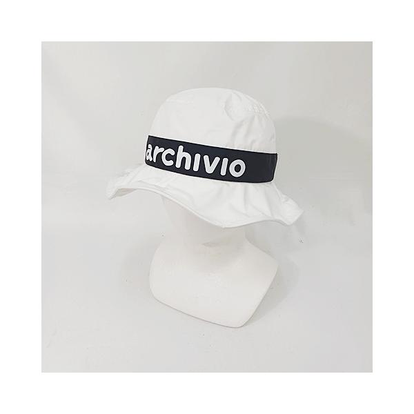 アルチビオ archivio ゴルフ 帽子 ハット バケットハット レインハット 2023年モデル 裏メッシュ ナイロン ホワイト 白 メンズ レディース