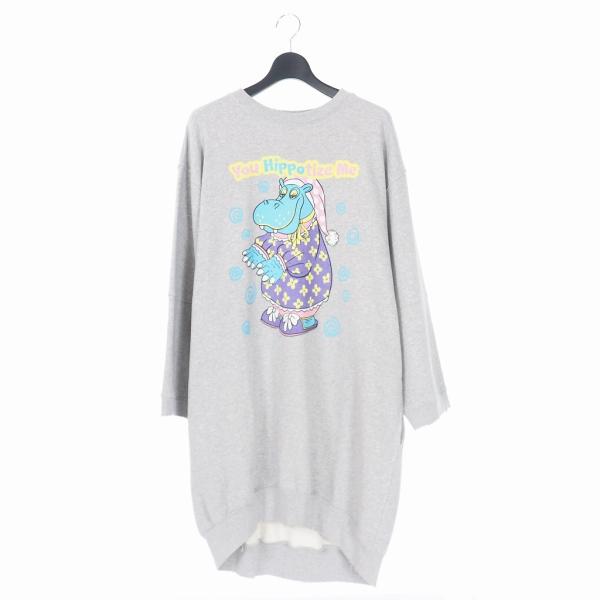 未使用品 モスキーノ MOSCHINO 20SS You Hippo tize Me プリント